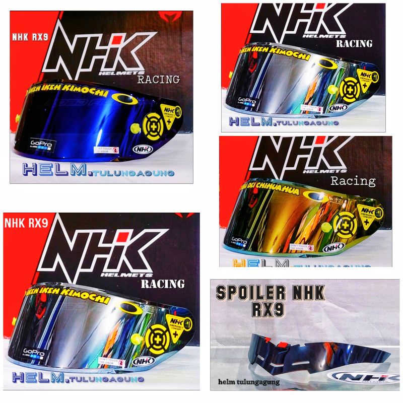 Jual Flat Visor Iridium Nhk Rx Dan Gm Race Pro Bonus Stiker Visor Shopee Indonesia