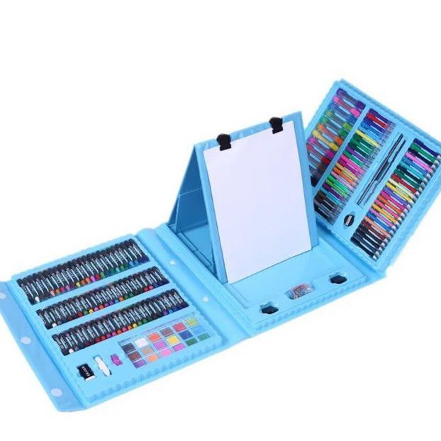 

PROMO 208 PCS PAINTING SET - ALAT MEWARNAI ANAK - COLOURING SET - BIRU PERALATAN MELUKIS ART SET