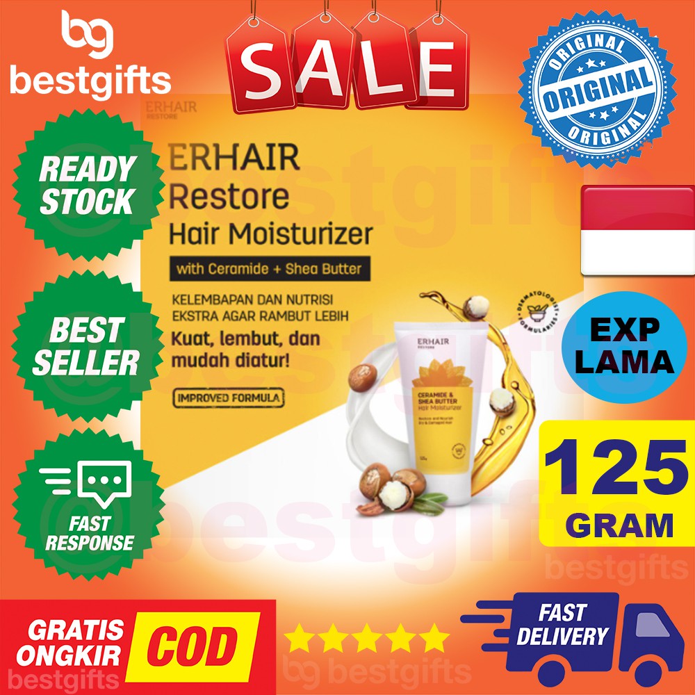 ERHA ERHAIR CERAMIDE SHEA BUTTER HAIR MOISTURIZER MOISTURISER MELEMBABKAN RAMBUT KERING 125 GRAM