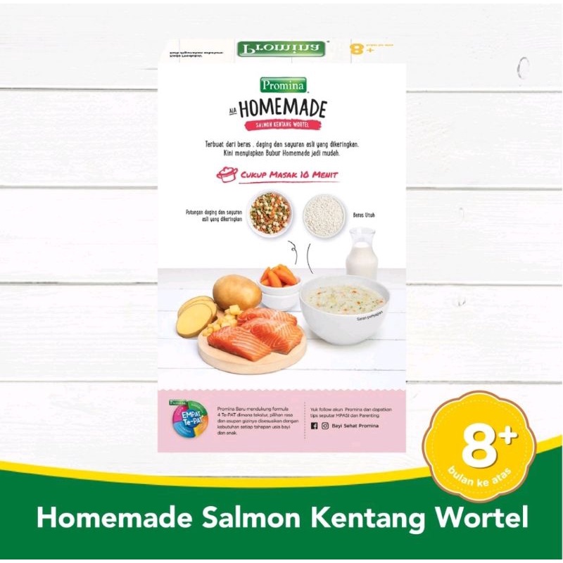 Promina 8+ Homemade Bubur Salmon Kentang Wortel/ Bubur bayi/ Makanan bayi - 100gr