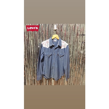 kemeja levis cewek motif flower