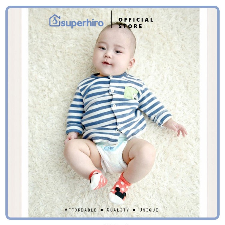 Kaos Kaki Bayi / Baby Socks New Born Anti Slip Knit import Premium