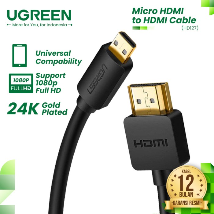 UGREEN Kabel Micro HDMI to HDMI 2.0 - HD127