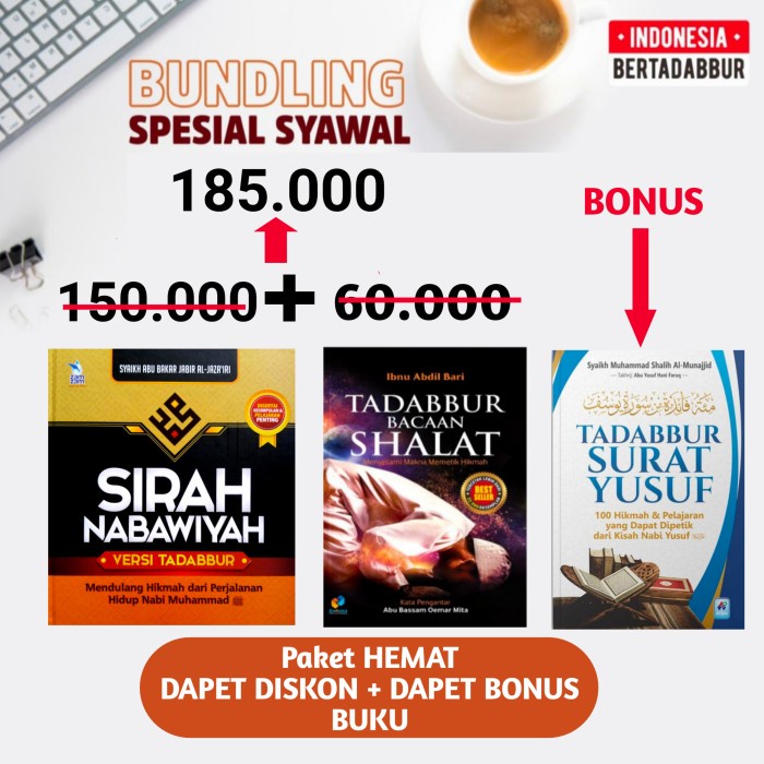 

Paket lengkap tadabbur bacaan shalat dan sirah nabawiyah versi tadabur