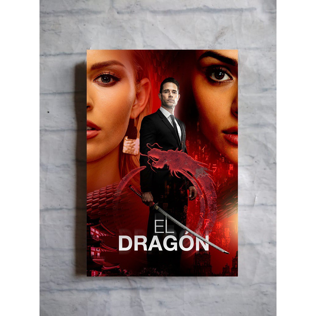 El Dragon poster film dekorasi dinding vintage kayu jadul retro NOT original custom