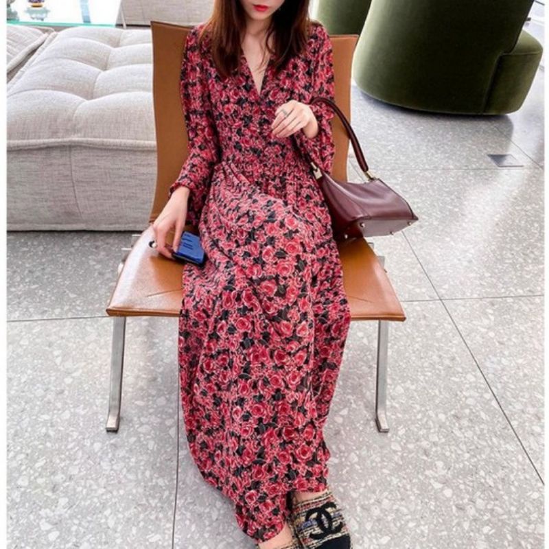 dress import dress bunga dres flower floral garden korea bangkok bkk premium import