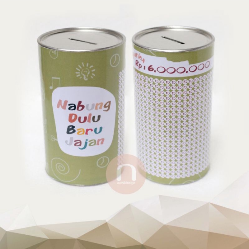 Celengan Target/Tabungan Target/Celengan Viral Target 6 Juta 10K Ukuran 17CM Diameter 8,5CM