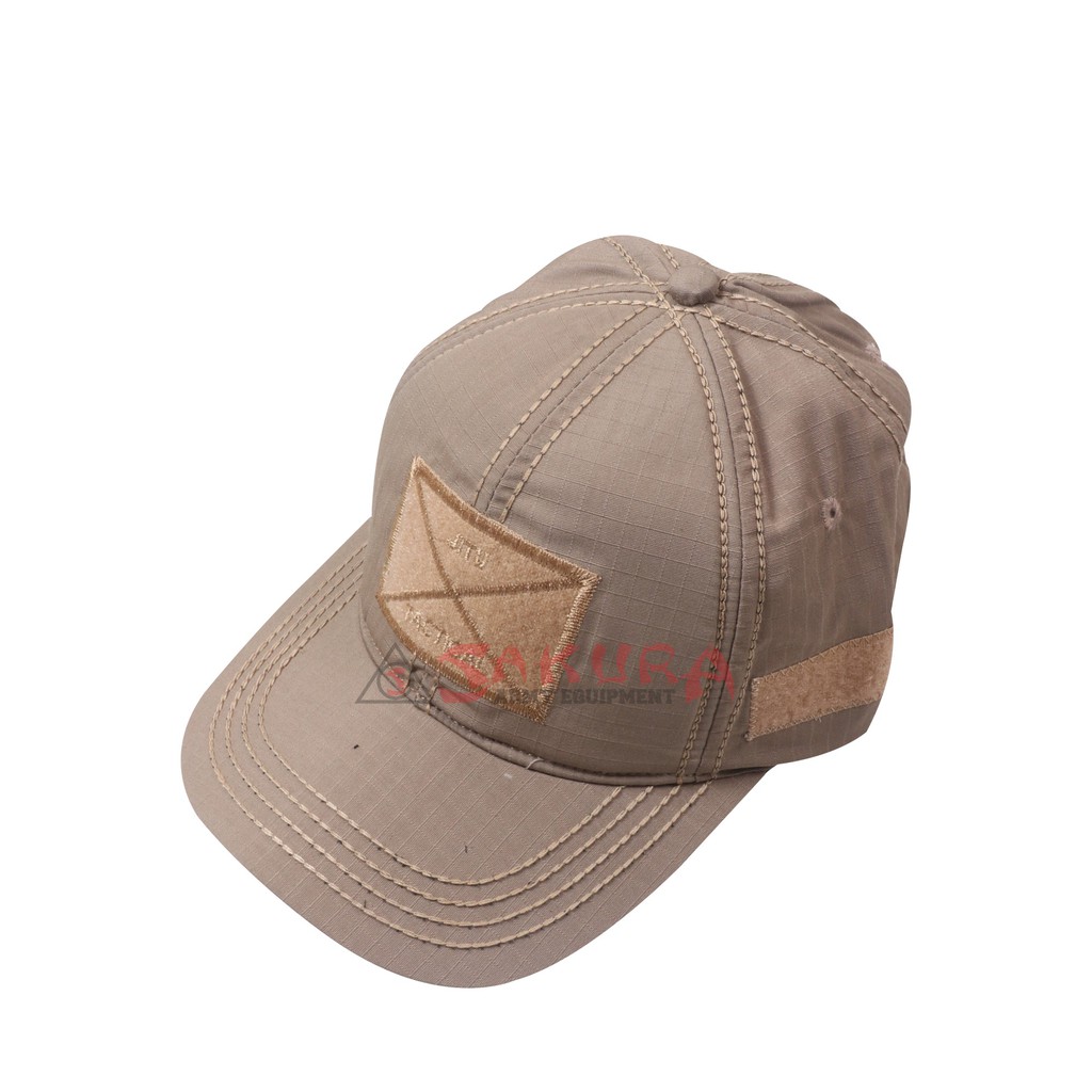 Topi Tactical Velcro Rekat Cream Polos Topi Baseball