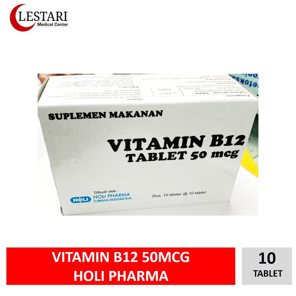 Jual Vitamin B12 50mg [ Strip / 10 Tab ] | Shopee Indonesia