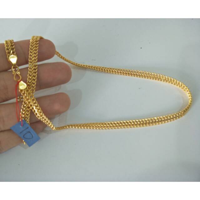  kalung  emas  asli kadar 875 model holo super 10  gram  