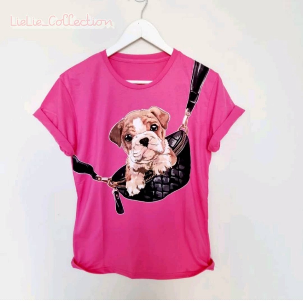 KAOS WANITA IMPORT MURAH / KAOS WANITA BAHAN KATUN / KAOS DOGGY