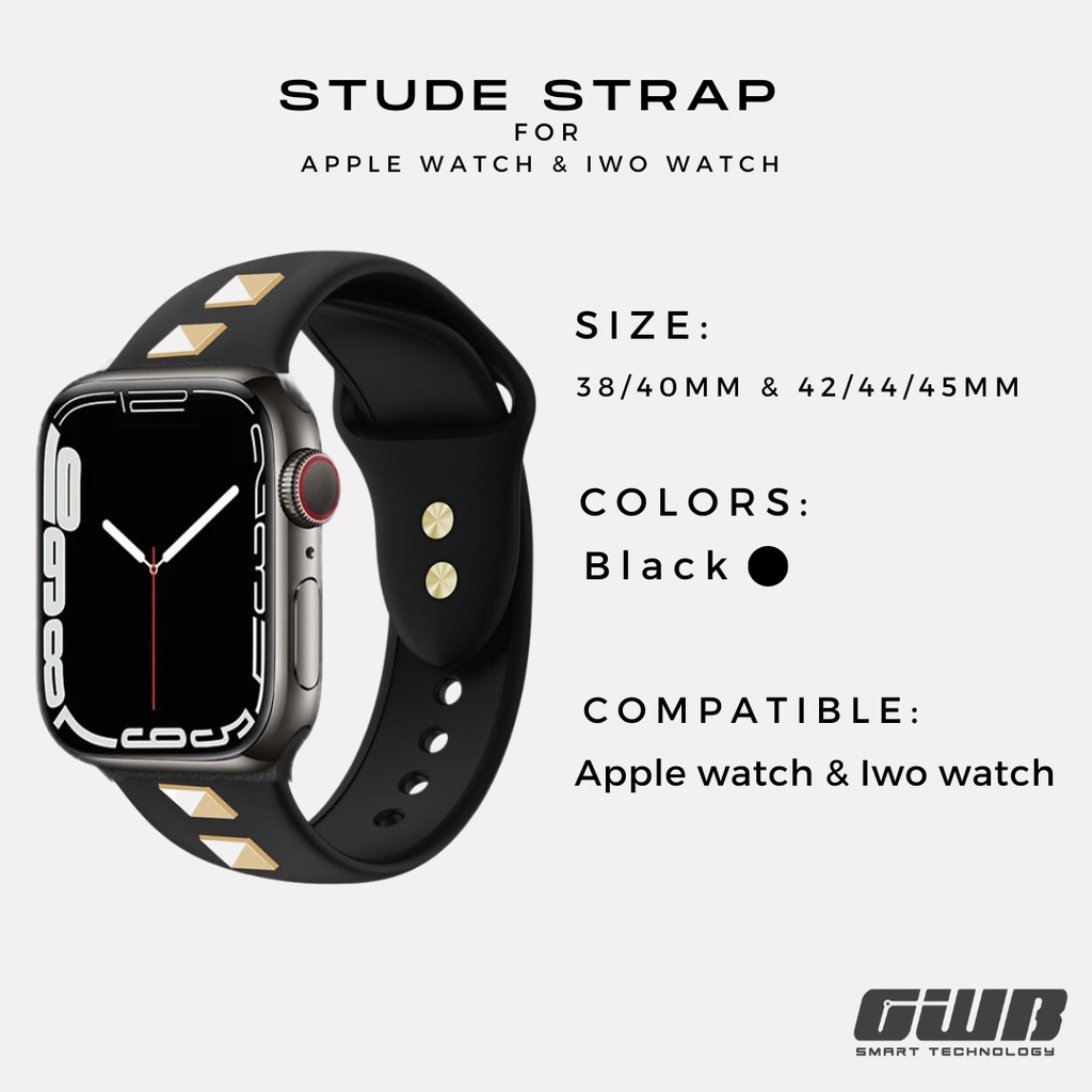 STRAP STUDE  ( IWO / APPLE WATCH / IWATCH) ( strap saja belum termasuk jam tanhan )