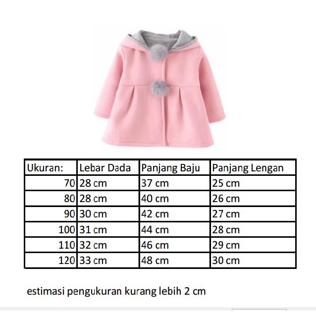 LYME Jaket anak perempuan/jaket bayi/jaket hoodie anak/jaket kelinci anak