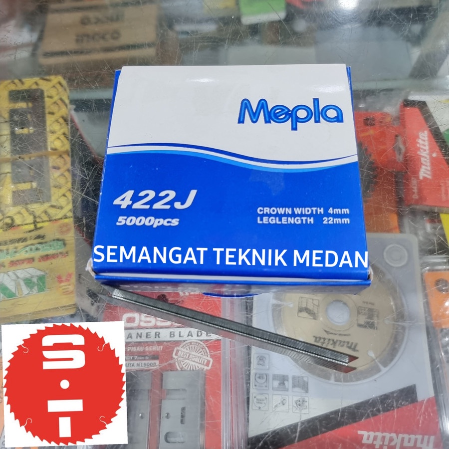 

PAKU STAPLES TEMBAK REFILL NAIL NAILER GUN U kecil 22mm 422J 422 J