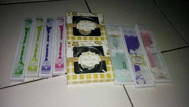 Souvenir Pernikahan Sendok Panjang Kemasan Mika Sendok Jus