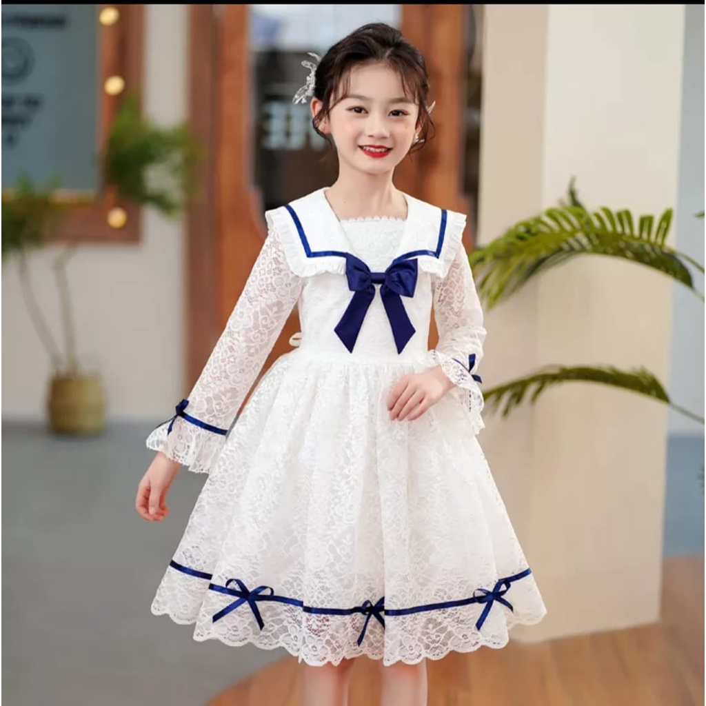 INV - KIDS DRESS MEGAN  BRUKAT /TERLARIS /KOREA / TERBARU / 5-10 THN / TERPOPULER