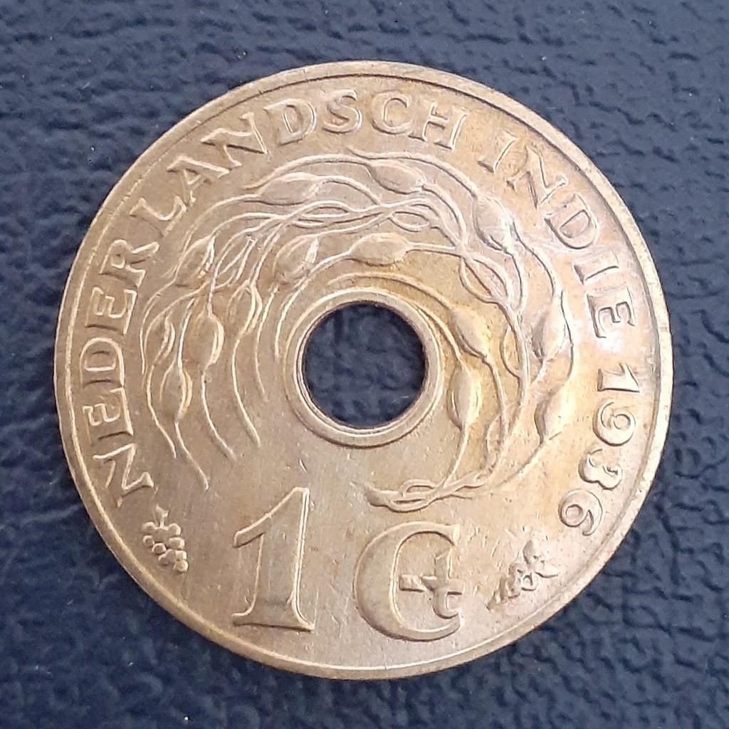 Uang kuno koin 1 Cent Nederlandsch Indie tahun 1936