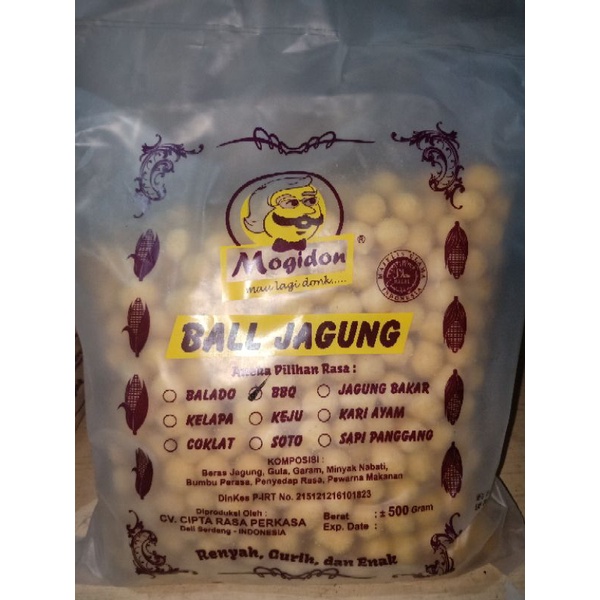 

READY‼️MOGIDON BALL JAGUNG‼️RENYAH/HALAL/LEZAT/500gram