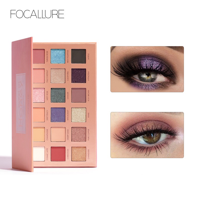 Focallure Eyeshadow Sweet As Honey 18 Color Eye Shadow Palette Matte Shimmer Focallure Eyeshadow Focallur