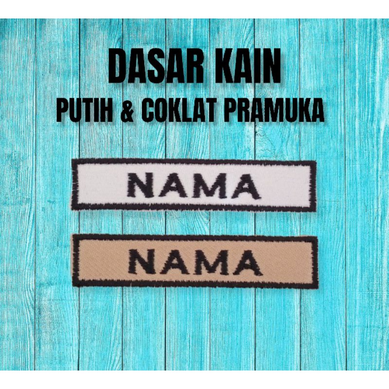 BORDIR NAMA DADA SEKOLAH/NAMETAG/EMBLEM/PATCH