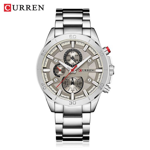 CURREN 8275 Jam Tangan Pria Analog Stainless Steel Chronograph Tidak Aktif WATCHKITE WKOS
