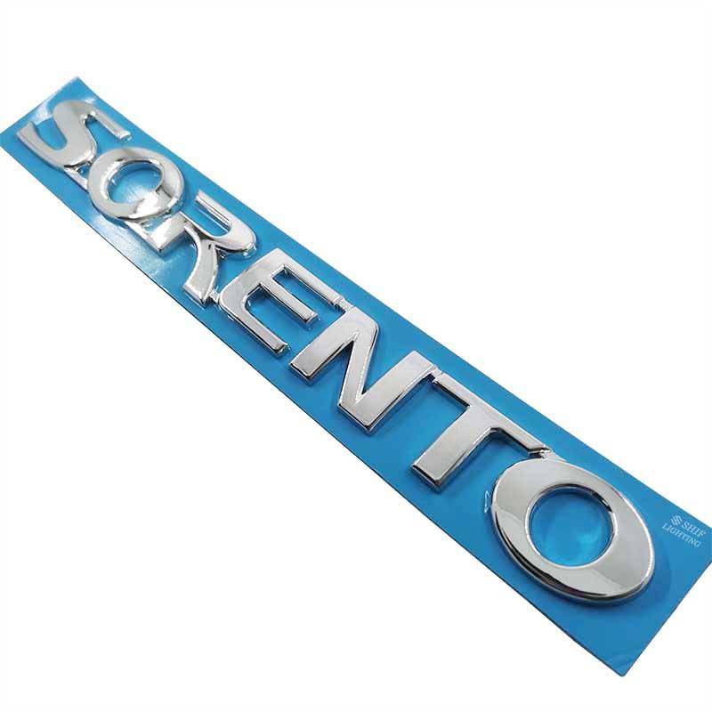 1pc Stiker Emblem / Badge Tulisan Sorento Bahan Abs Untuk Dekorasi Mobil Kia Sorento