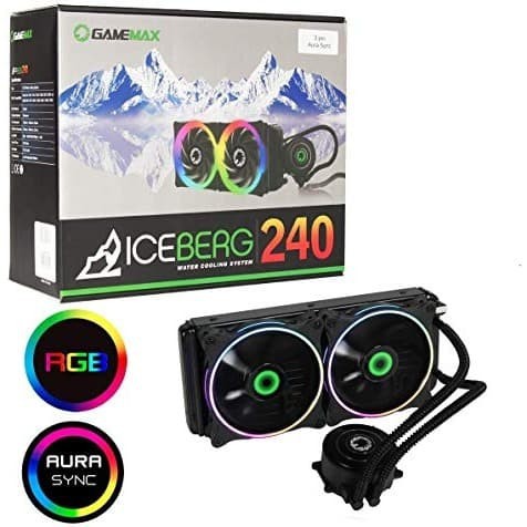 Gamemax Liquid ICEBERG 240 RAINBOW ARGB All in One Liquid Cooler Aura Sync