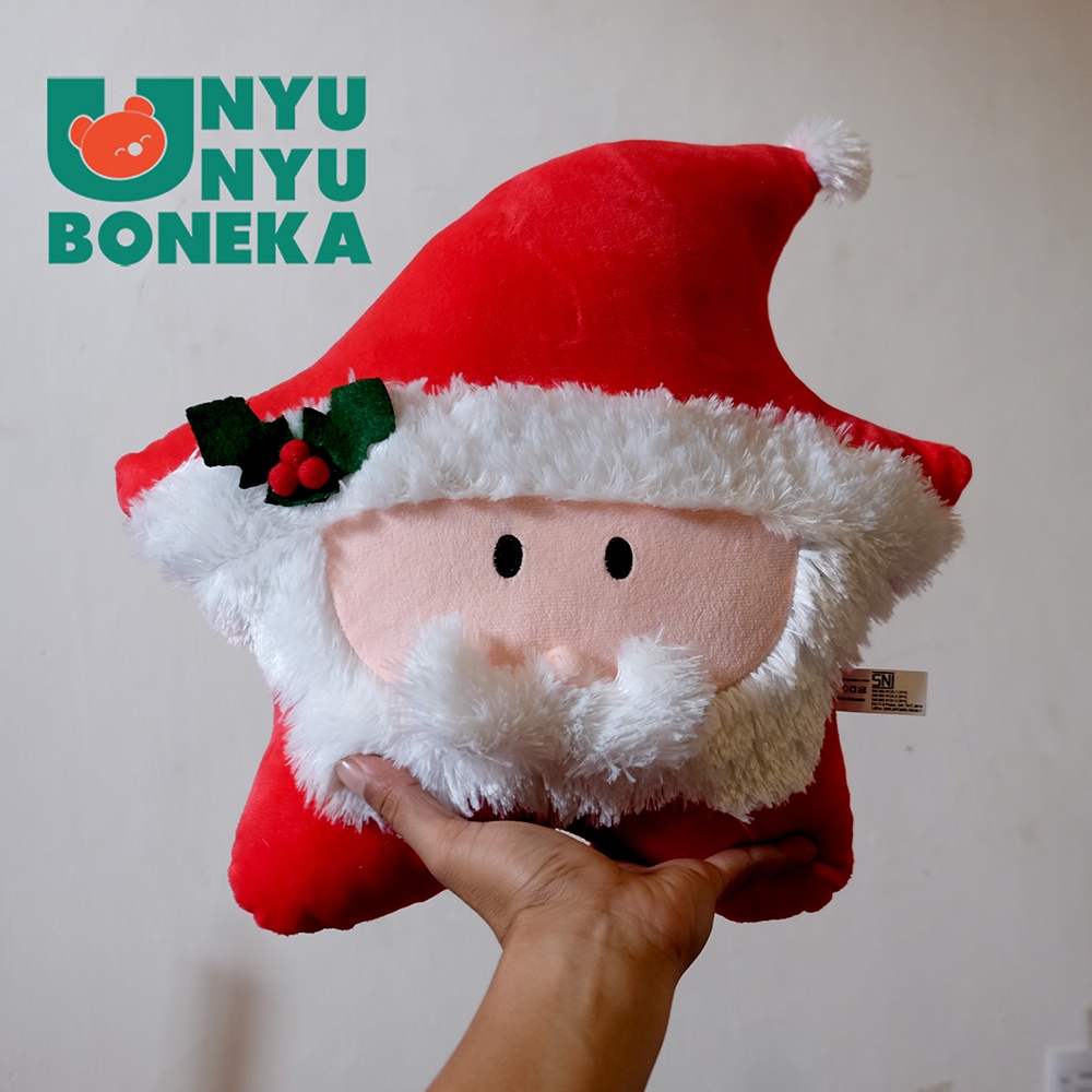 bantal boneka natal santa snowman olaf salju mery christmas gereja