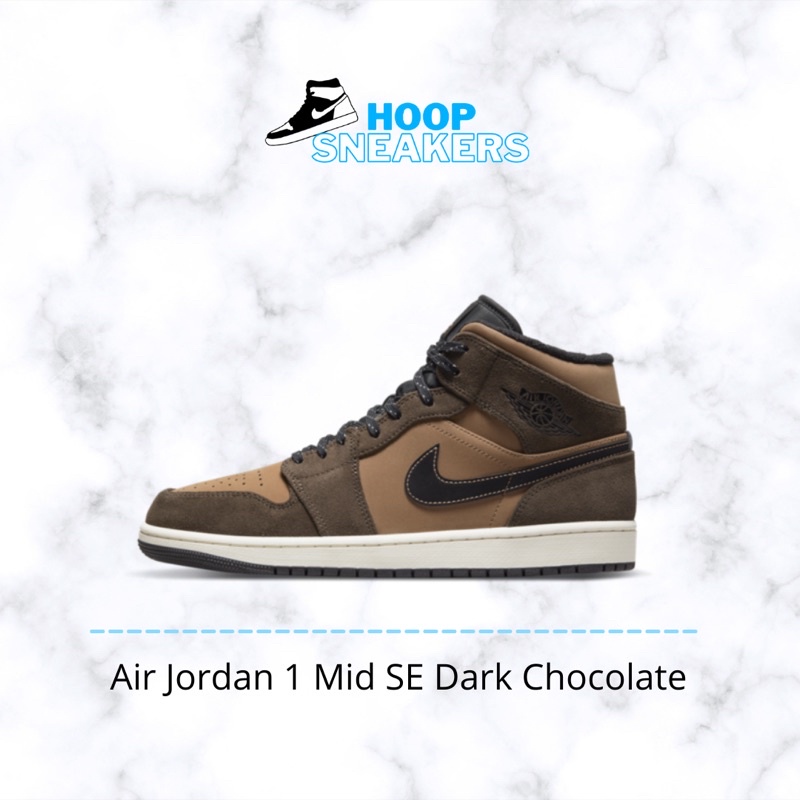 Air Jordan 1 Mid SE Dark Chocolate Original 100%