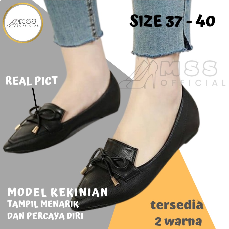 SEPATU FLATSHOES WANITA CEWEK PEREMPUAN REMAJA KERJA KEKINIAN KONDANGAN TERBARU SPATU FLAT SHOES CEW