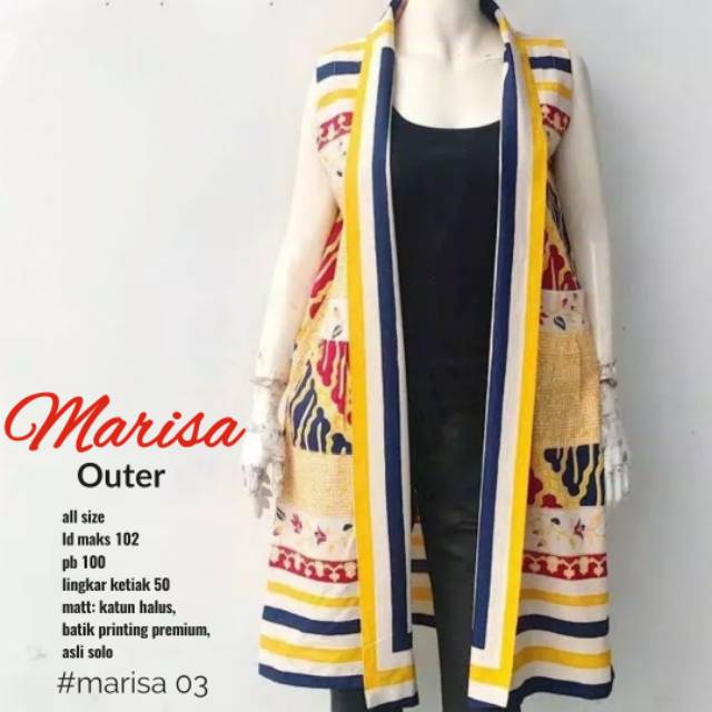 MARISA OUTER BATIK| VEST BATIK WANITA KEKINIAN