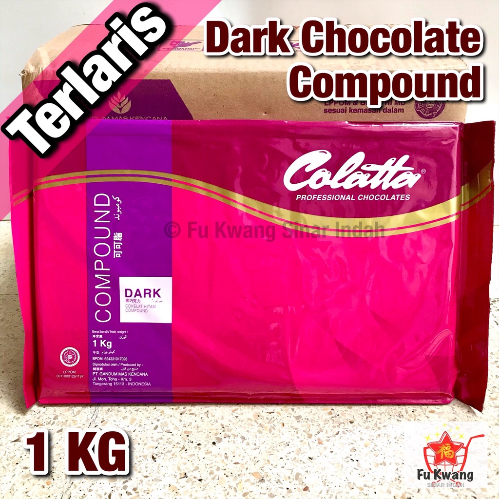 

Colatta Dark Chocolate Compound Cokelat Coklat Hitam Blok Batang 1 KG