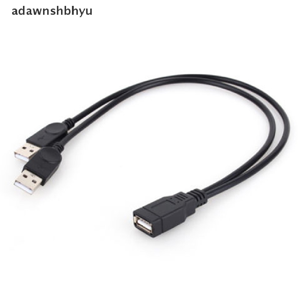 Adawnshbhyu Baru USB 2.0 1 Female To 2 Male Y-Splitter Data Sync Charging Extension Cable