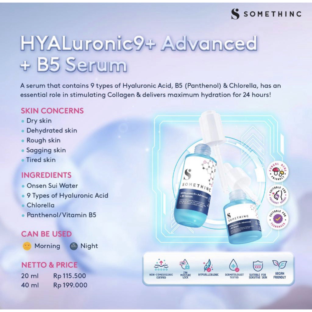 SOMETHINC HYALuronic9+ Advanced + B5 Serum 20ml 40ml