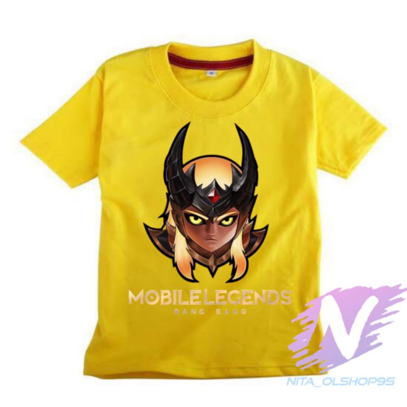 baju anak kaos anak mobile legends hero leomord