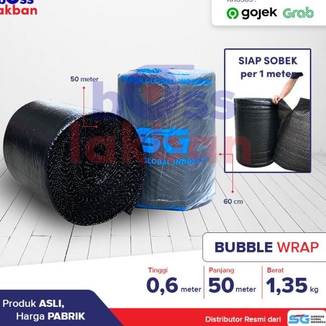 

❊ Bubble Wrap Hitam SIAP SOBEK 60 cm x 50 meter ❂