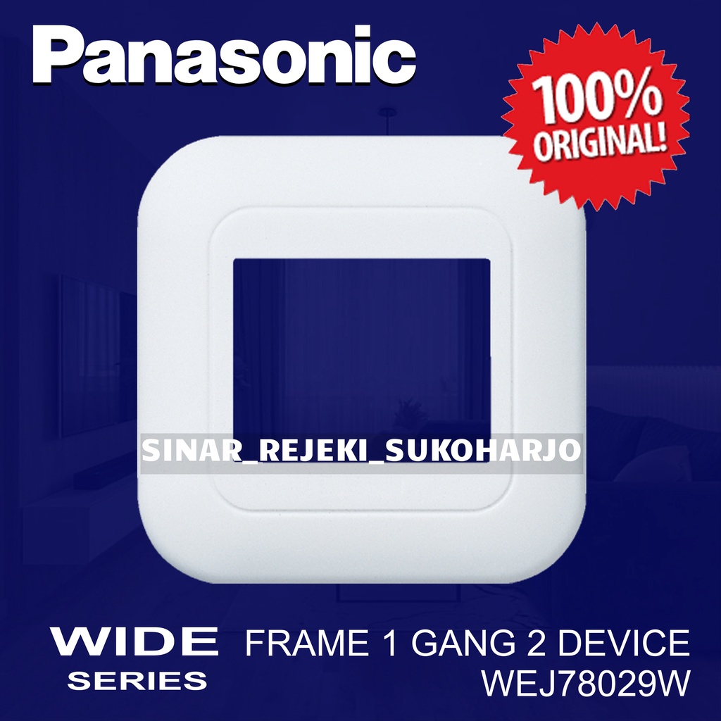 Panasonic Frame Kosong Untuk Saklar Seri 1 Gang 2 Device