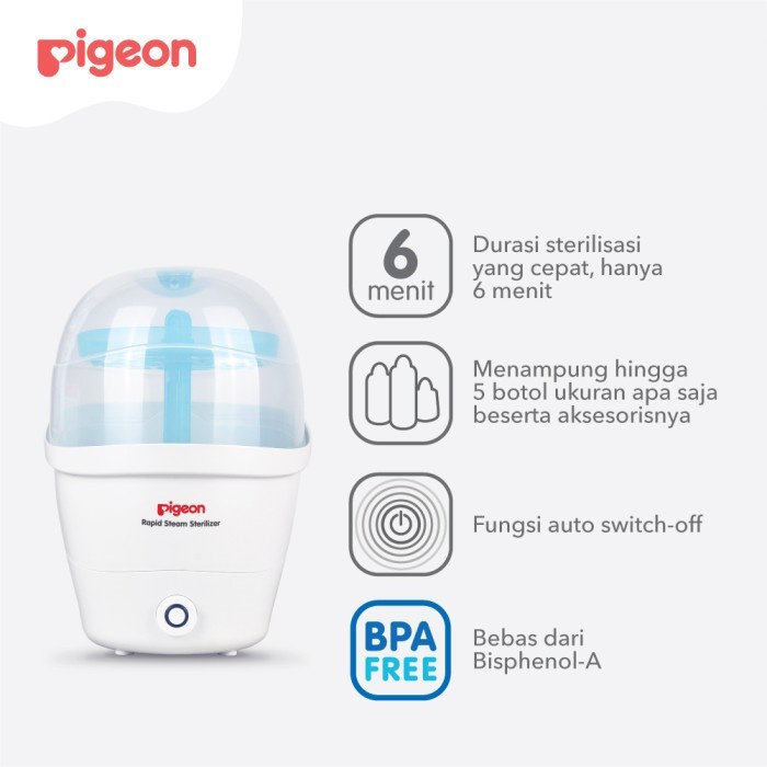 PIGEON Rapid Steam Sterilizer | Alat Steril Botol Susu Bayi