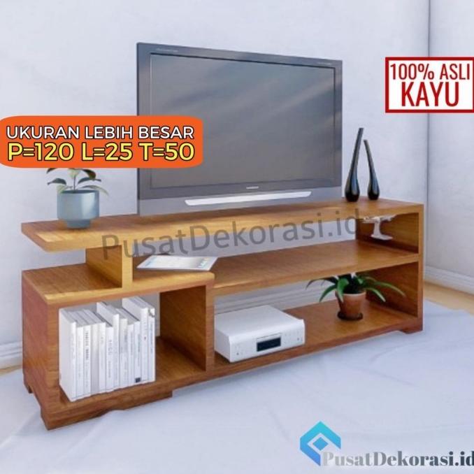Baru Rak Tv Minimalis Meja Tv Kayu Modern Lemari Bupet Tv Susun Murah Gogobloom