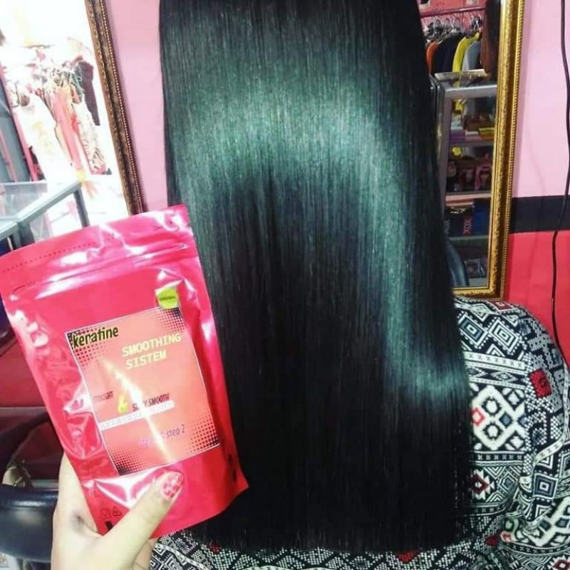 PELURUS RAMBUT KERATINE SMOOTHING ISI STEP 1 DAN 2/ PELURUS RAMBUT TERBAIK/ OBAT SMOOTHING/ SMOOTHIN