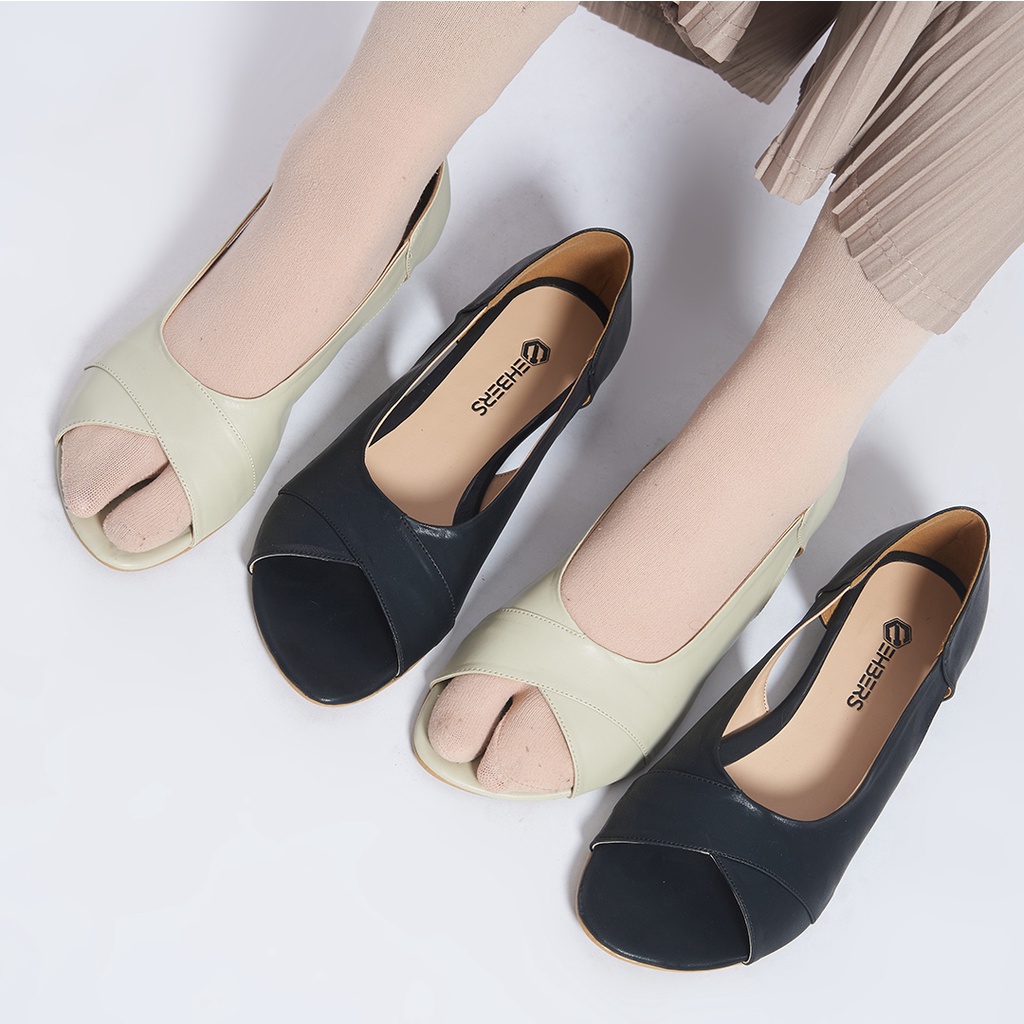 EHBERS Sepatu Flat Wanita Terbaru RT 164 Cream