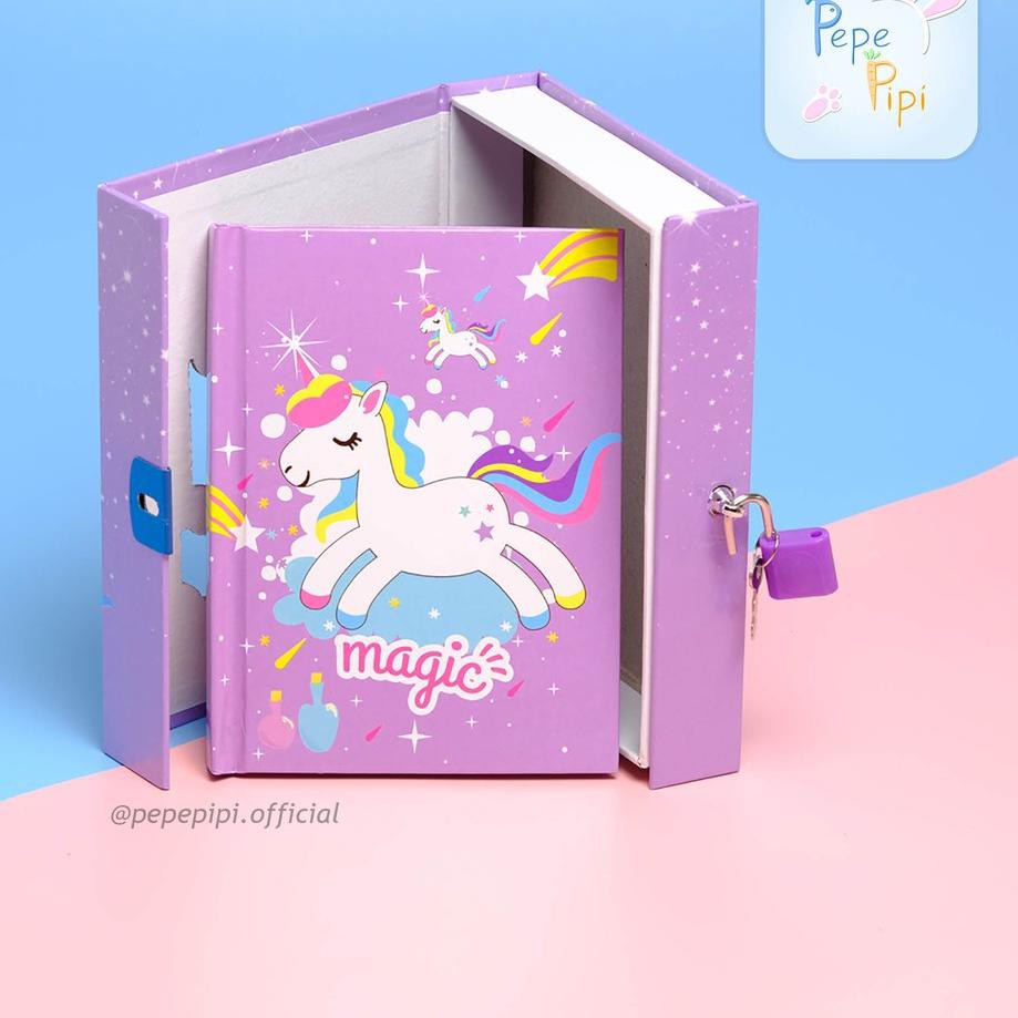 

HES Buku Diary Unicorn Note Book Dengan Kunci Gembok Tebal bisa COD QO Pasti Murah'