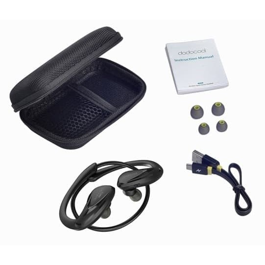 Terbaru  Bluetooth Earphone Sekelas Xiaomi Mi Sport   DodoCool DA104   Hitam  Murah