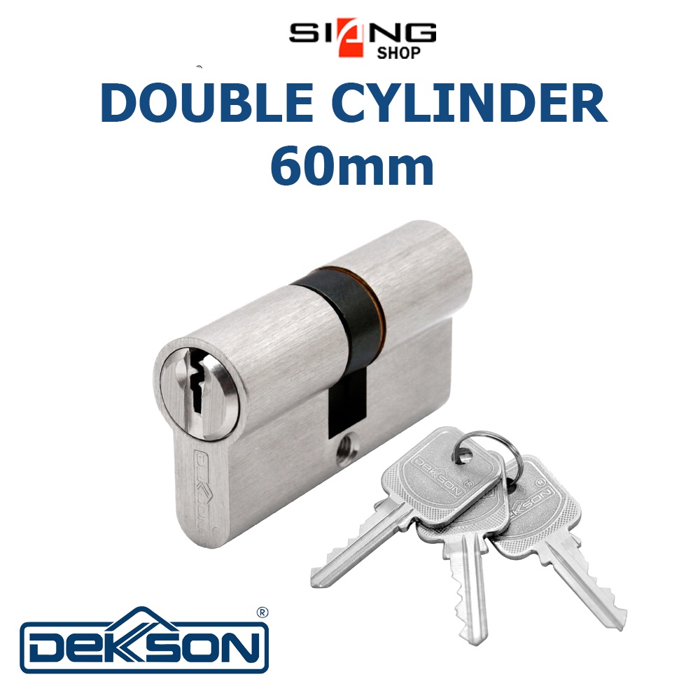 DEKSON / DEKKSON Double Cylinder CYL DC DL 60mm SN Silinder Kunci Pintu