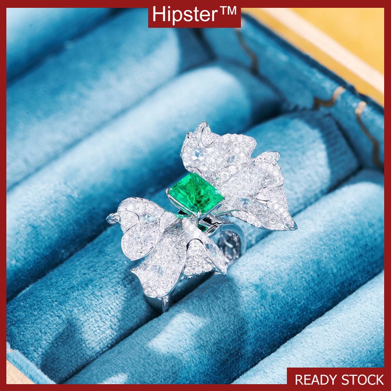 Creative Design Luxury Micro-Inlaid Full Diamond Bow Ring