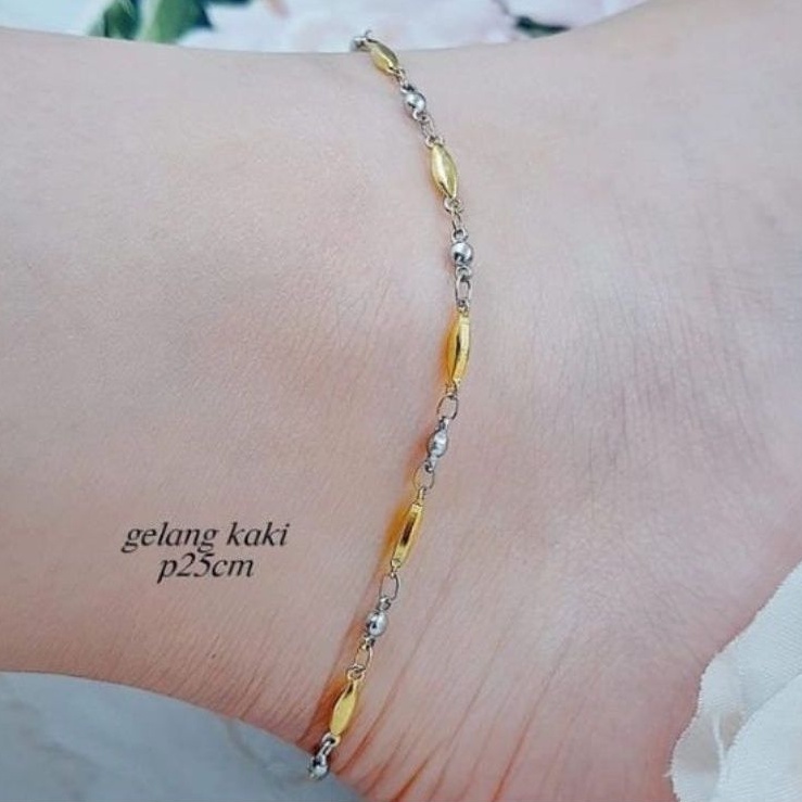 gelang kaki titanium anti selamanya warna MIX