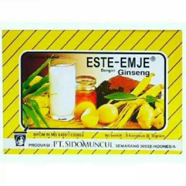 

Promo Este-Emje with gingseng rasa Original -- 5 Sachet x @30 gr