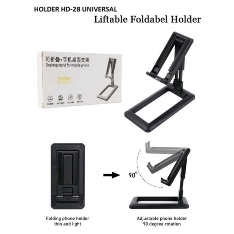 HOLDER STANDING MEJA HD-28 TEMPAT PORTABLE HP PHONE STAND