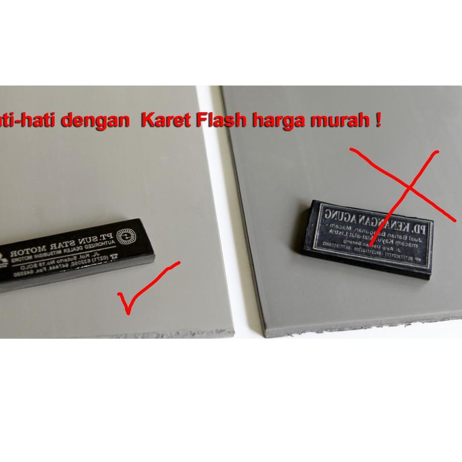

레 Karet Stempel Flash Mark" - Kualitas Warna Abu-Abu