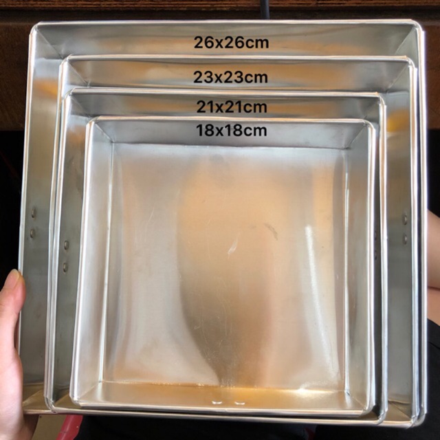 Distributor Loyang Bolu Segi Lebar 18x18cm (7x2) Tinggi 2inch d1ER3yUM7m8zJ